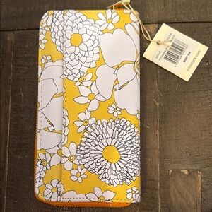 NWT Floral Yellow and White Wallet